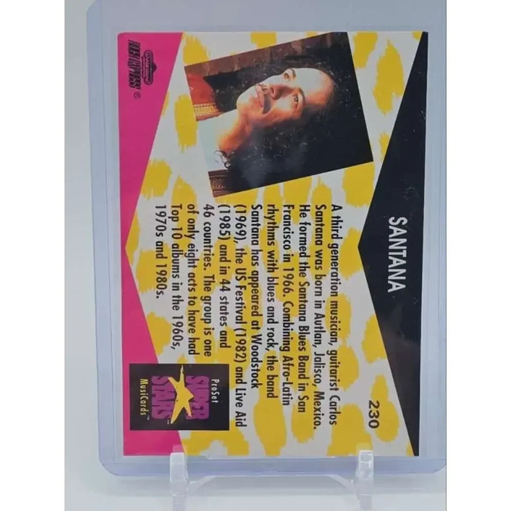 1991 Pro Set SuperStars MusiCards #230 Santana Card